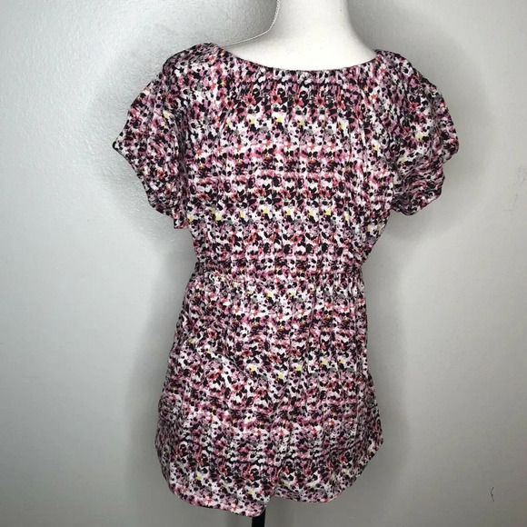 Daisy Fuentes women's cap sleeve Size L top pinks - Picture 4 of 5